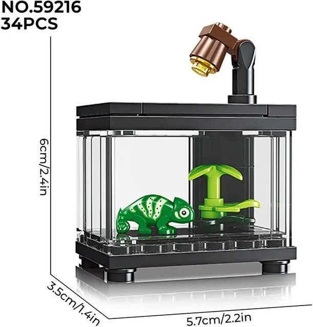 Fischtank Bausteine Set, Haustier, Kreativ DIY, Pädagogische Bausteine, ab 6 Jahren - Bild 1