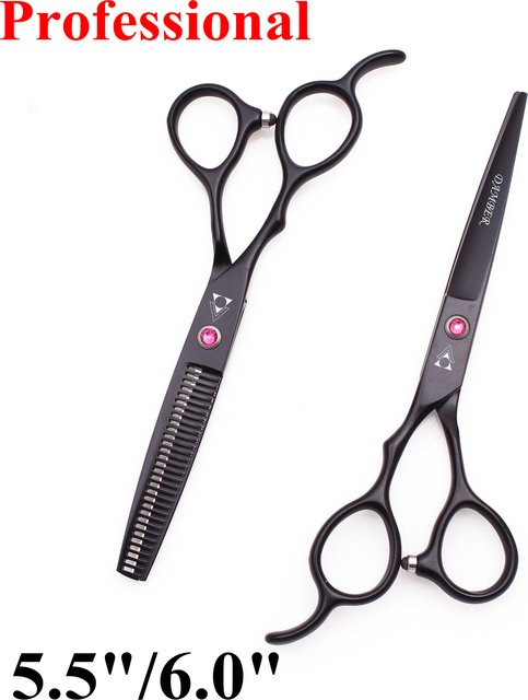DAMBER Friseurschere Set, Linkshänder, Effilierschere, 5,5 Zoll - Bild 1