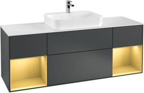 V&B Waschtischunterschrank Finion in Platinweiß, Lackierung Matt, B/T: 160 x 50,1 cm - Bild 1
