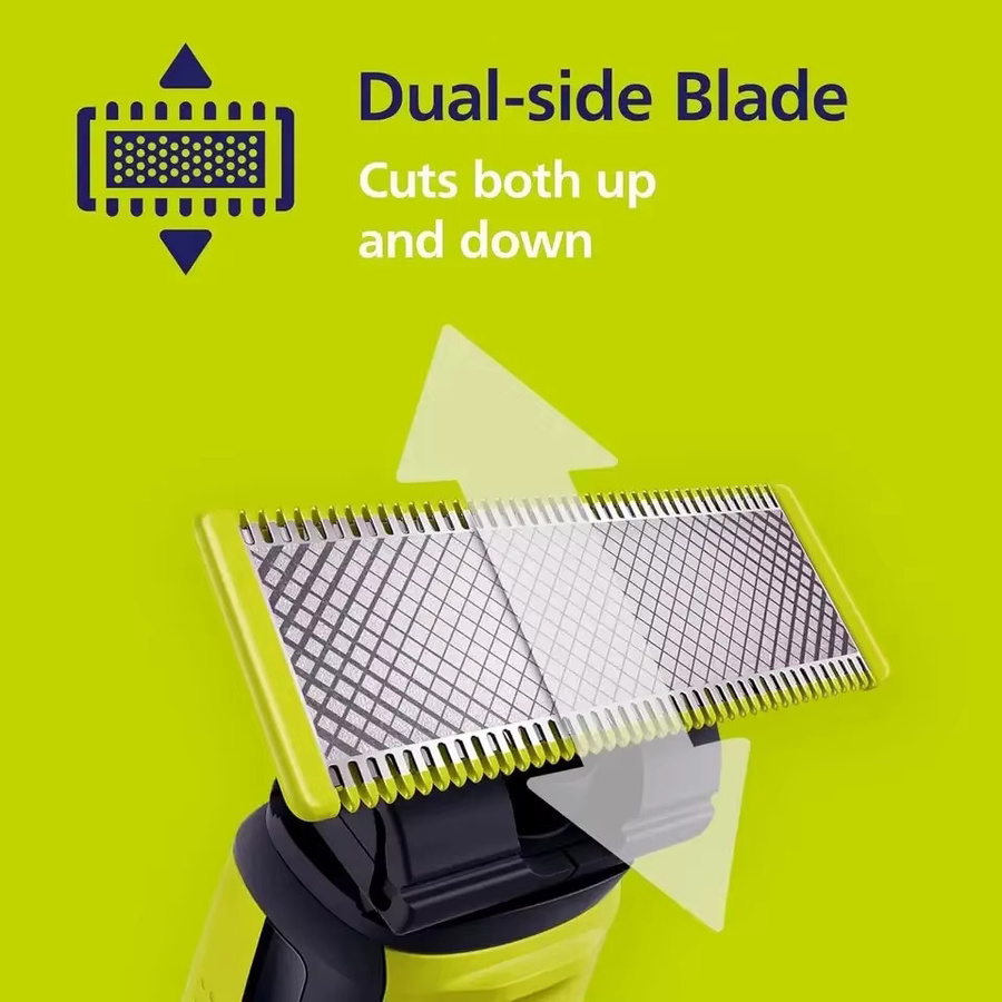 5 Stück Ersatzklingen in Silber kompatibel mit Philips OneBlade Elektrorasierer QP2520 QP2530 QP6510 QP6520 QP6530 QP2515 - Bild 2