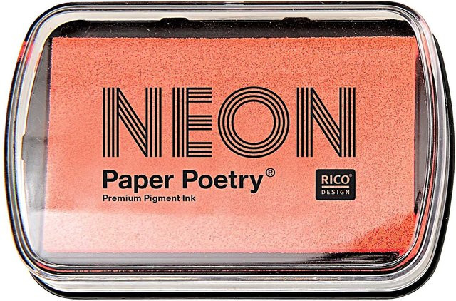 Rico Design Paper Poetry Stempelkissen in Neonrot, B/T: 9 x 6 cm - Bild 1