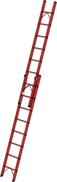 PROREGAL Sprossen-Schiebeleiter GFK 2-teilig ohne Traverse mit 2 x 8 Sprossen - Bild 1