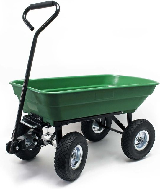 Wiltec Gartenwagen mit Kippfunktion und 50l Ladevolumen für bis zu 200kg Traglast - Bild 1