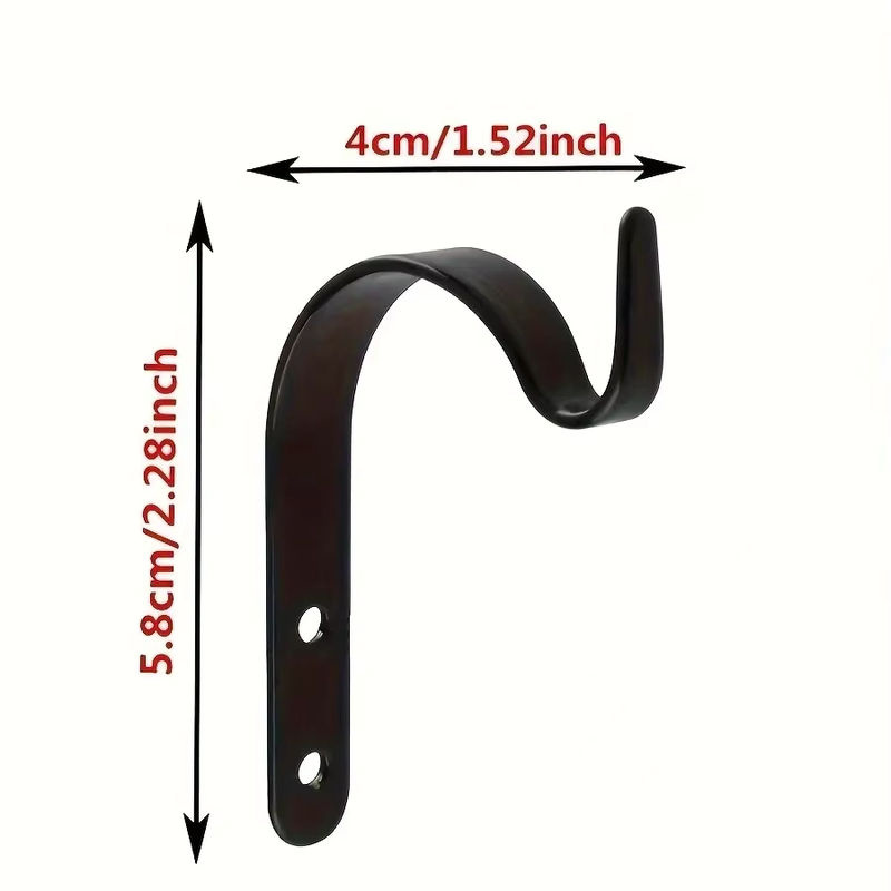 3 oder 6 Stück J-Form Wandhaken aus Metall für Blumentöpfe und Gartenkörbe zur Wandbefestigung - Bild 2