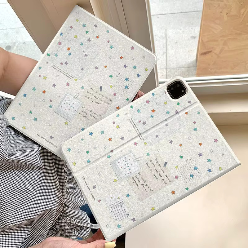 DecoPhone Star Diary Tablet-Hülle für iPad Pro 10/11 Zoll und iPad Air (3., 4., 5. Generation), Farbe: Weiß - Bild 6