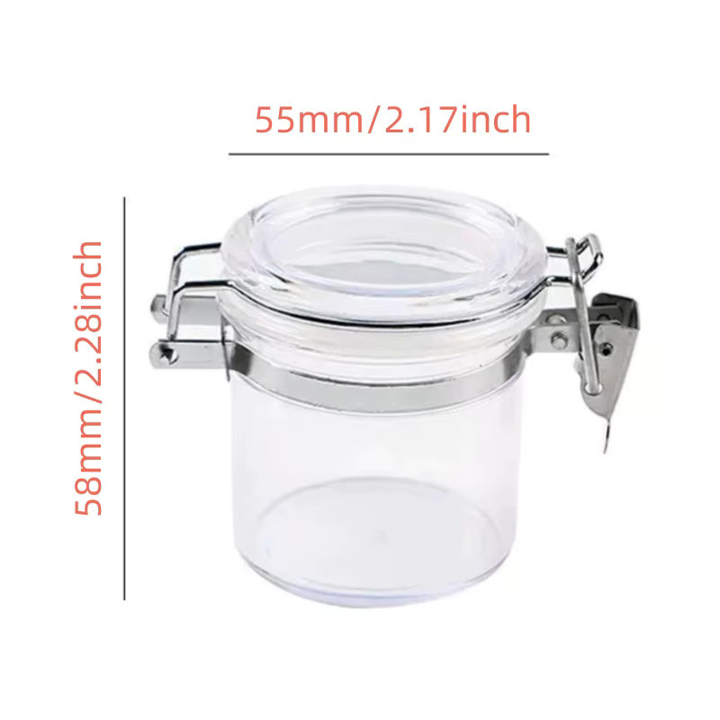 Luftdichter Tabak-Stash aus transparentem Glas, tragbarer und auslaufsicherer Vorratsbehälter - Bild 1