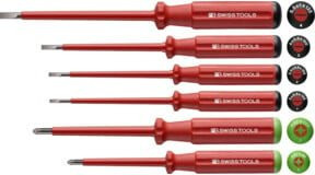 PB Swiss Tools Schraubendreher-Satz VDE Classic 6-teilig Schlitz und PZ in Rot - Bild 1