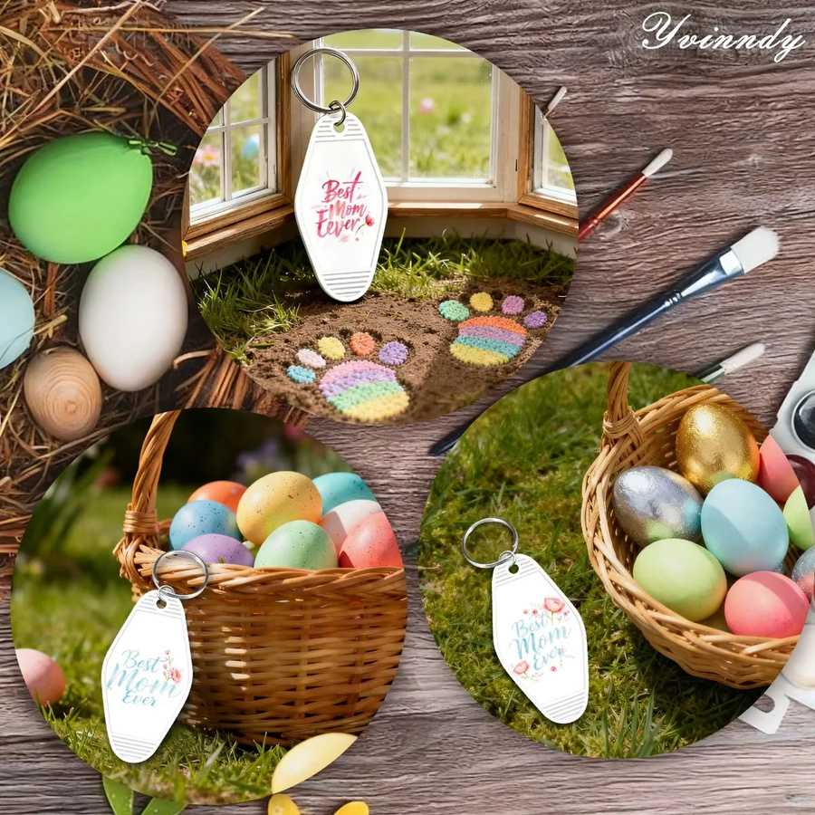 24er Set Beste Mama UV DTF Transfer Papier mit bunten Zitaten für DIY Motel Schlüsselanhänger in Multicolour - Bild 2