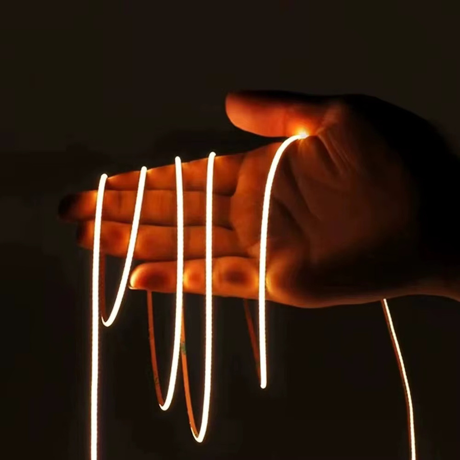 Acosh Neon COB LED-Streifen Warmweiß, 5V USB Dimmbares Flexibles LED-Band mit Dimmer, 3mm Dünn für Schrank- und Heim-DIY-Beleuchtung - Bild 4