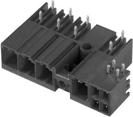 Weidmüller Stiftgehäuse-Platine BU/SU in Schwarz mit 7,62 mm Rastermaß, 30 Stück - Bild 1