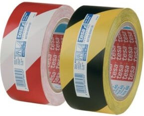 tesa Warnband rot/weiß 33 m x 50 mm - Bild 1