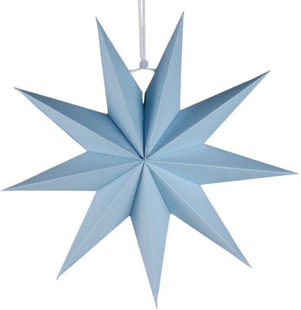 Hängende Papiersterne und Papierblumen in Himmelblau für DIY-Dekorationen, Party und Hochzeit, Durchmesser: 30 cm - Bild 1