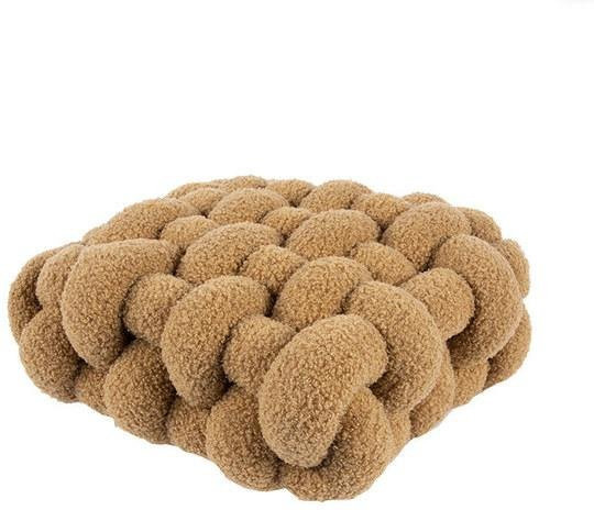 Nordisches Samt-Kissen von Your Warm Home in Beige, handgemachtes Plüschkissen für Sofa und Schlafzimmer, B/T/H: 30 x 33 x 12 cm - Bild 1