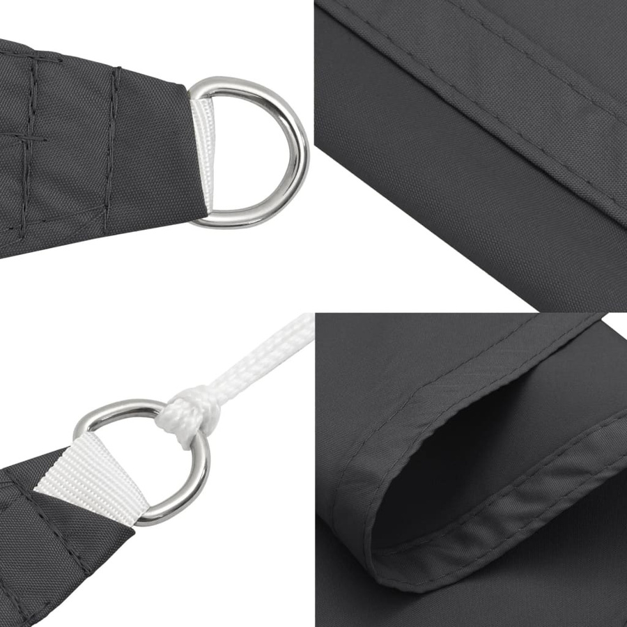 Vidaxl Sonnensegel aus Oxford-Gewebe in Anthrazit, Rechteckig, B x T: 3,5 x 2,5 m - Bild 3