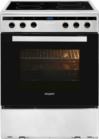 Exquisit Induktions-Standherd EHI 60-3.1 Inox in Silber mit 65 l Backofenvolumen - Bild 1
