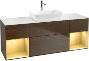 V&B Waschtischunterschrank Finion Wandbeleuchtung Weiß lackiert B/T/H: 160 x 50,1 x 50,1 cm - Bild 1
