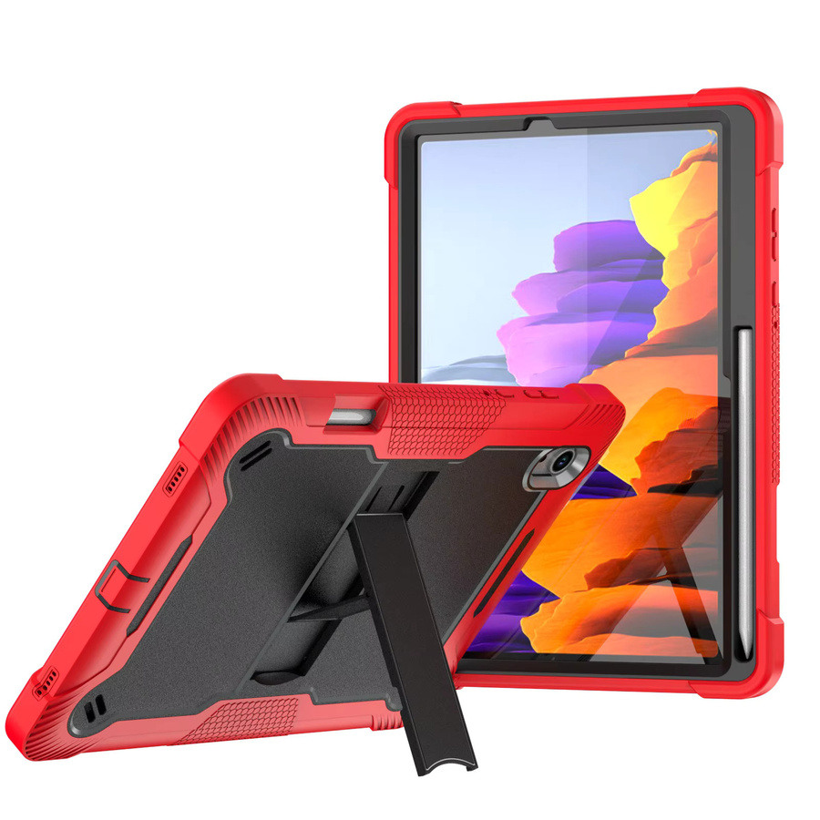 Defender Armor verstärkte Anti-Sturz-Schutzhülle mit Ständer für Samsung Galaxy Tab S11 S10 Ultra A11+ in Pink und Rot - Bild 3