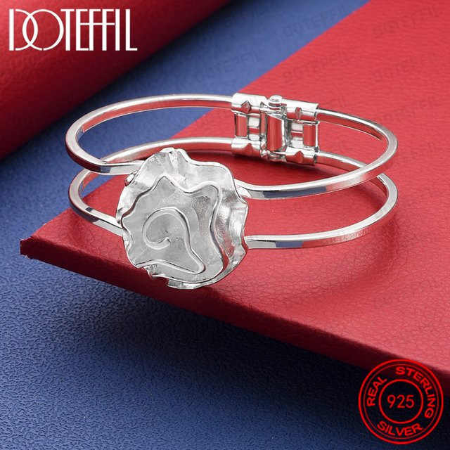 DOTEFFIL Armreif 925 Silber, Rosenblumen, Damen - Bild 1