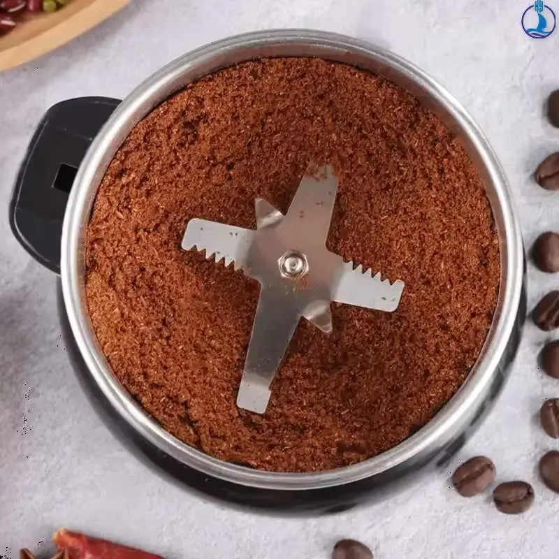 NOCCLILI Elektrische Multifunktionsmühle aus Edelstahl in Silber für Kaffee, Bohnen, Getreide, Nüsse und Gewürze mit 400 W - Bild 3