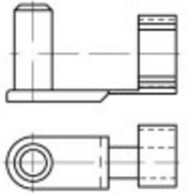 TOOLCRAFT Federklapp-Bolzen aus verzinktem Stahl in Silber, 10 Stück, Durchmesser: 6 mm, Länge: 24 mm - Bild 1
