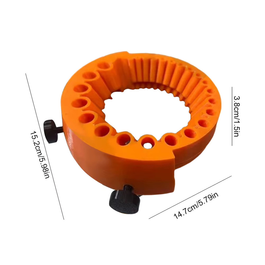Mehrzweck Bohrer Schleif und Polierwerkzeug Set mit Schleifspitzen für Winkelgetriebe in Orange, 2-13mm - Bild 6