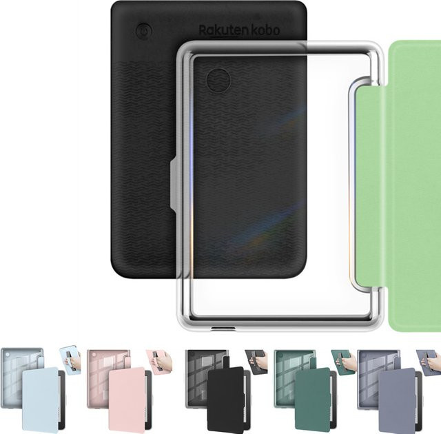 Transparente Acrylhülle mit Handschlaufe und magnetischem Smart Cover für Tolino Shine Color 2024, Shine 5 2024 und Shine 4 2022 6 Zoll E-Book-Reader - Bild 1