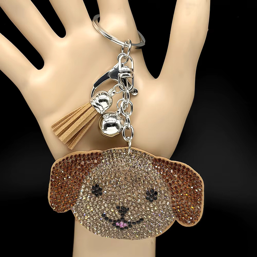 AFAWA Schlüsselanhänger Welpen-Kopf, Strass, Kinder - Bild 3