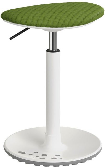 PAIDI SWIFTY Steh- und Sitzhocker für Kinder in Grün-Weiß mit Wabenstruktur aus recyceltem Polyester, H: 76,0 cm, B: 38,0 cm, T: 27,5 cm - Bild 1