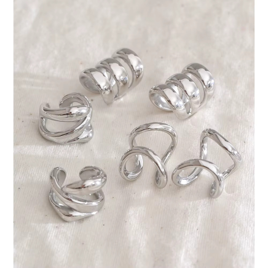 Yhpup Ohrringe, Edelstahl, Silber, Unisex - Bild 1
