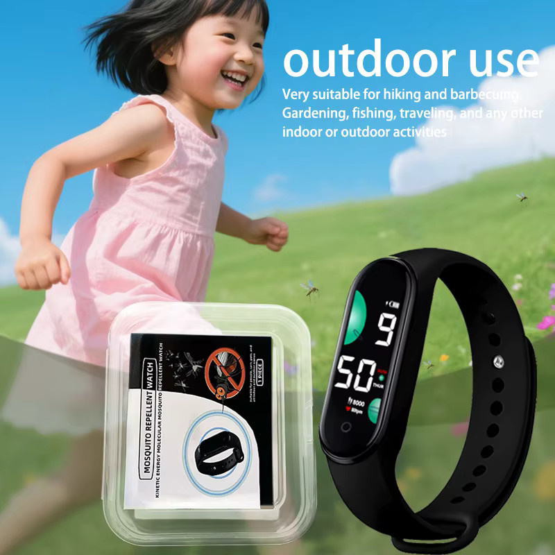 VIVO Smart-Armband mit Ultraschall-Mückenabwehr für Drinnen und Draußen, Unisex, Modell 2026, Schwarz/Gelb - Bild 6