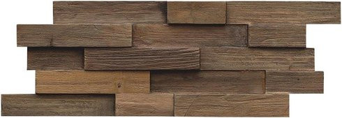 INDO Wandverblender INDO TEAK aus Holz in Braun, geölt, Stärke: 2 cm - Bild 1