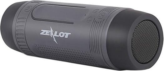 ZEALOT Wasserdichter Outdoor-Fahrrad-Lautsprecher mit Bluetooth und Taschenlampe, Grau - Bild 1