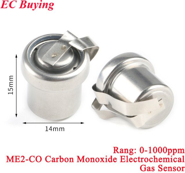 ME2-CO Kohlenmonoxid Sensor Modul für CO Konzentrationsdetektor und Rauchmelder, Farbe: Silber, 14 x 14 mm - Bild 1