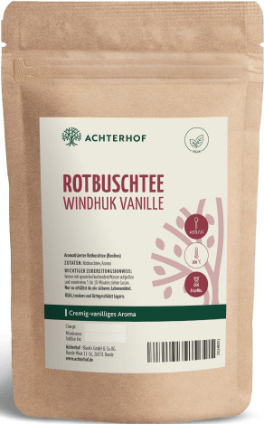 Achterhof Rooibos Tee, Vanille, koffeinfrei, 250g - Bild 1