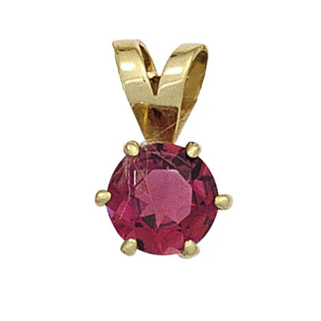 Colfem Anhänger 585 Gelbgold, Rosa Turmalin, Unisex - Bild 1