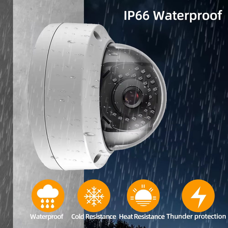 XMEYE AHD Analog Dome Überwachungskamera mit 8MP 4K Auflösung, Wasserdicht für Outdoor, Gesichtserkennung und H.265 Kompression, Farbe: Weiß - Bild 4