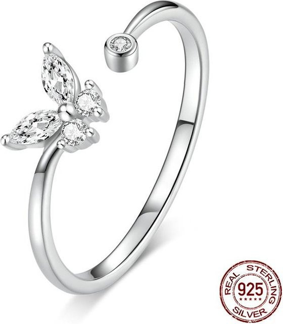 Ring S925 Sterlingsilber, Schmetterlingsmädchen, Zirkon, Damen - Bild 1