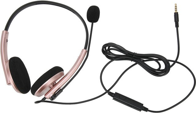 DIYelecs Callcenter-Headset mit Geräuschunterdrückung und HD-Anruffunktion in Rose Gold und Pink - Bild 1