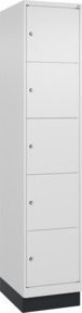 C+P Schließfachschrank Classic PLUS mit Sockel und 1 Abteil in Verkehrsweiß RAL 9016, H x B x T: 195 x 40 x 50 cm - Bild 1