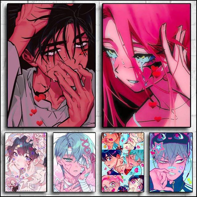Anime Alien Bilibili Wandposter Selbstklebender Wasserdichter Papier Aufkleber für Zimmer und Bar - Bild 1