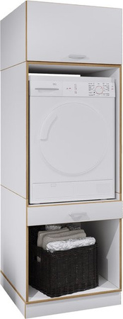 VCM Waschmaschinenschrank Rislo OP XXL in Weiß mit Unterschrank und Stauraum, H x B x T: 200 x 67 x 68 cm