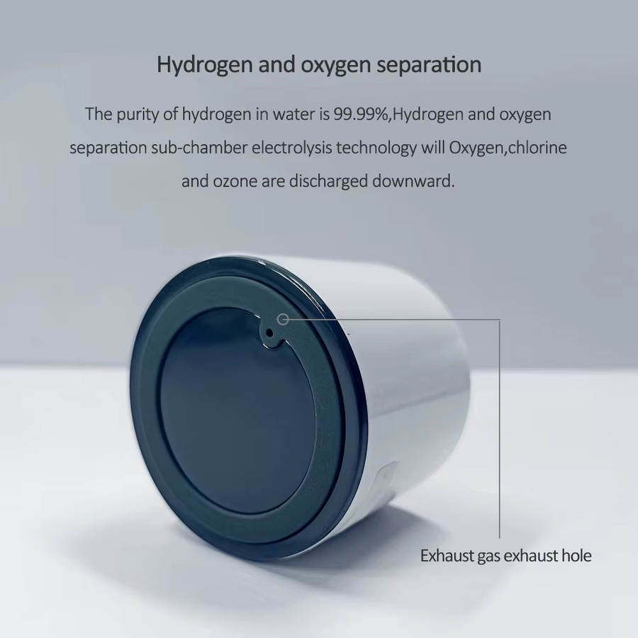 Bluevida Tragbarer Wasserstoff-Wassergenerator mit 3000 ppb SPE PEM Dual Chamber Technologie, H2-Inhalationsflasche mit Adapter und Kit, Farbe: Weiß - Bild 2
