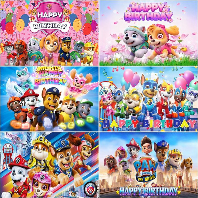 Paw Patrol Fotokulisse für Kindergeburtstage und Party Dekorationen, Mehrfarbig, Rechteckig - Bild 1