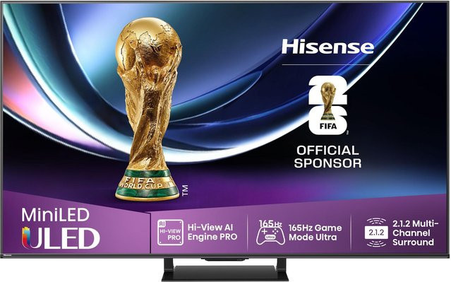 Hisense 65U7Q Pro Mini LED ULED Smart TV 4K Ultra HD 65 Zoll Schwarz - Bild 2