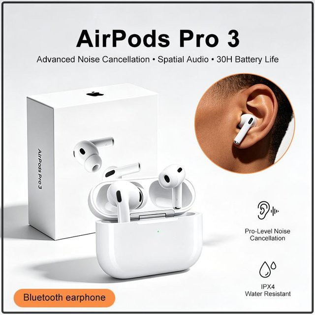 Apple AirPods Pro 3 kabellose Bluetooth-Ohrhörer in Weiß - Bild 1