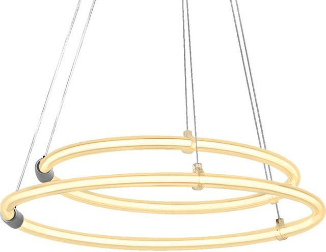 LEDVANCE Decor Aura 2-flammige Pendelleuchte aus Polycarbonat in Dunkelgrau, 21W, 2400 lm, 3000 K Warmweiß, Click dimmbar, Höhe: 49,8 cm - Bild 1