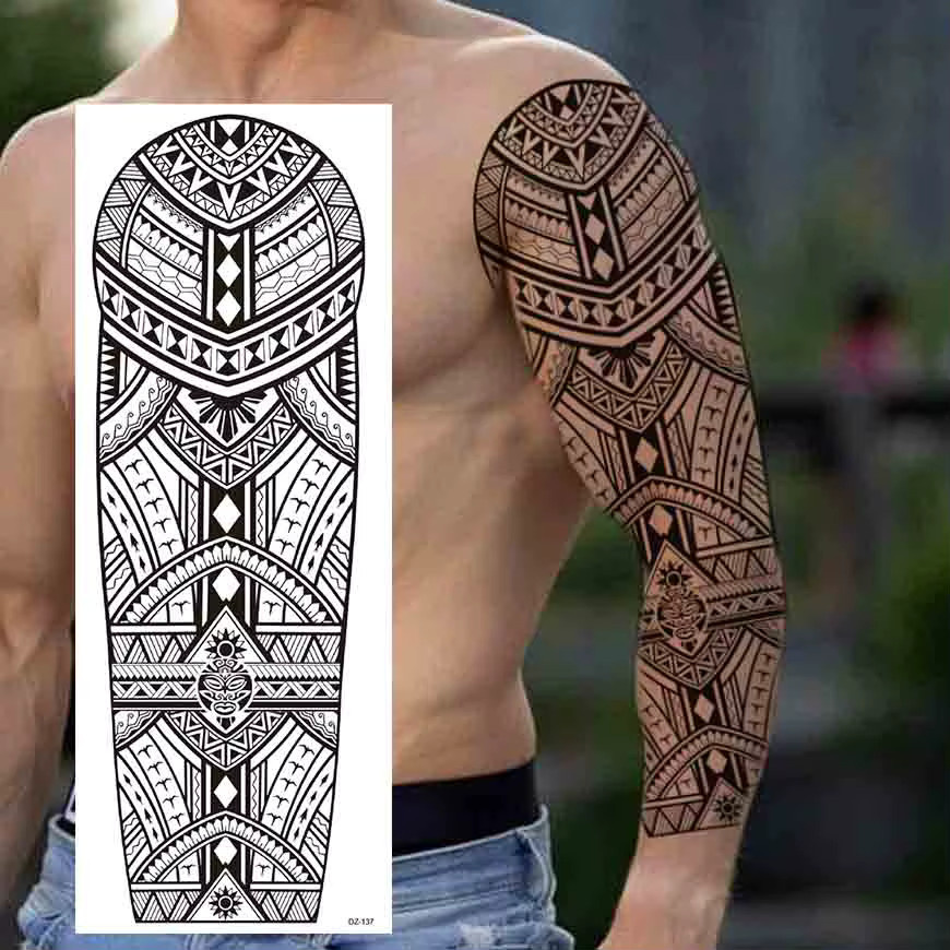 GoldOcean Maori Temporäre Tattoos, Schwarz, Unisex - Bild 3