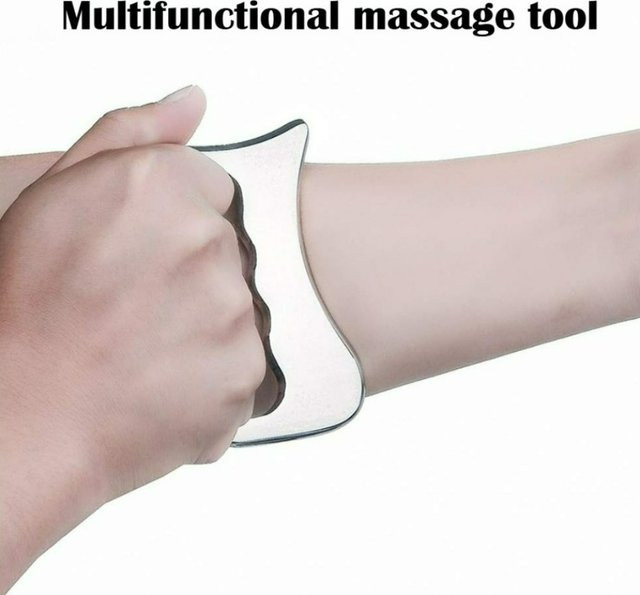 OUUME Gua Sha Massagegerät aus Edelstahl, Unisex - Bild 1