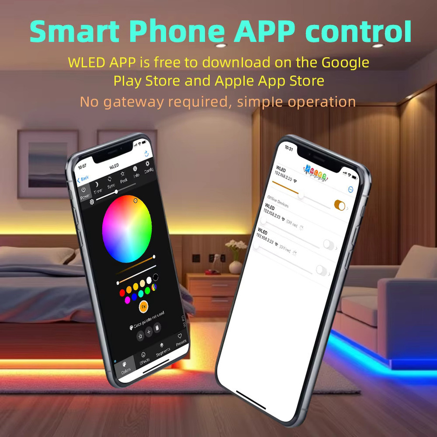 DOMRAEM WLED PWM 5-in-1 Smart Controller mit UART für DIY-Programmierung ESP32, kompatibel mit Alexa, Google Assistant und Home Assistant, für RGB RGBCCT LED-Streifen - Bild 5