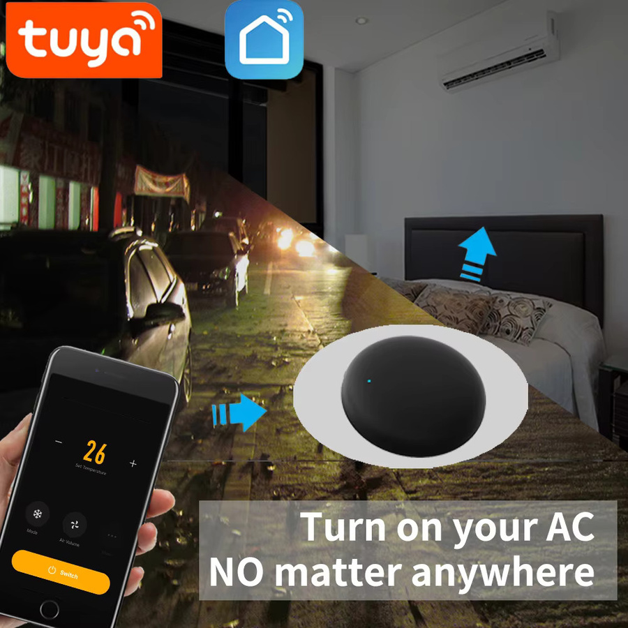 Tuya WiFi Smart IR-Fernbedienung in Schwarz zur universellen Steuerung von TV und DVD, kompatibel mit Alexa und Google Home via Tuya Smart Life - Bild 2